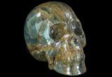Carved, Blue Calcite Skull - Argentina #78632-2